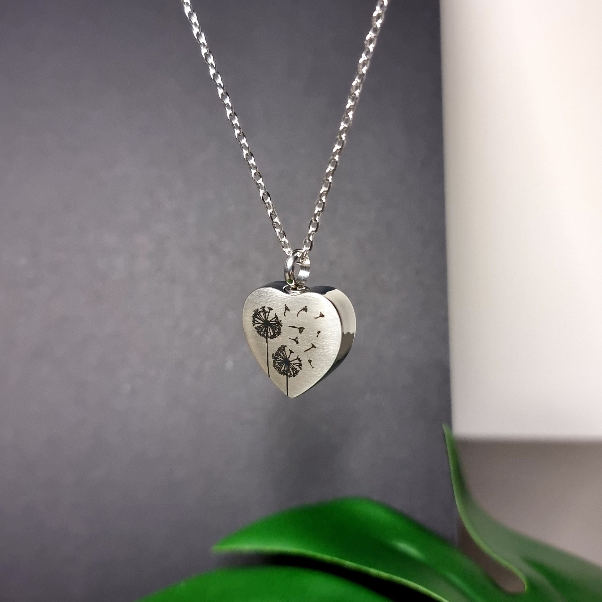 Dandelion Engraved Keepsake Memorial Necklace - Timeless Trinkets NZ