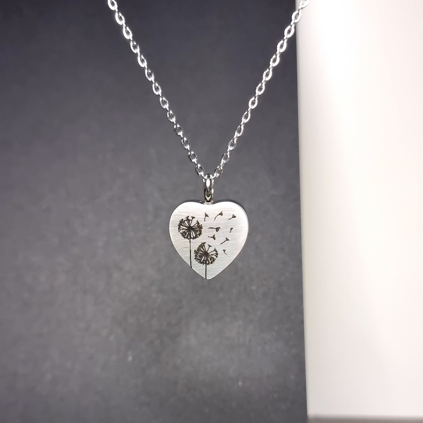 Dandelion Engraved Keepsake Memorial Necklace - Timeless Trinkets NZ