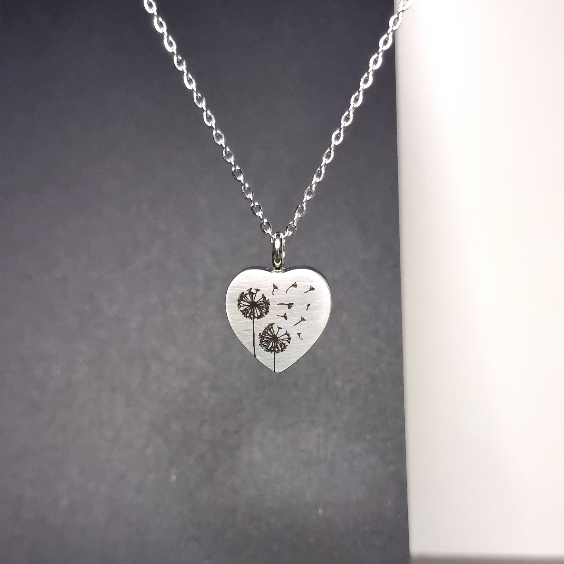 Dandelion Engraved Keepsake Memorial Necklace - Timeless Trinkets NZ