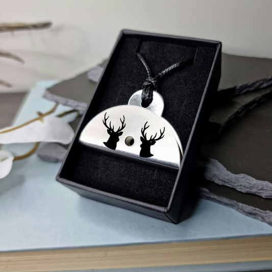Deer Head Engraved Shepherds Whistle Pendant - Timeless Trinkets NZ