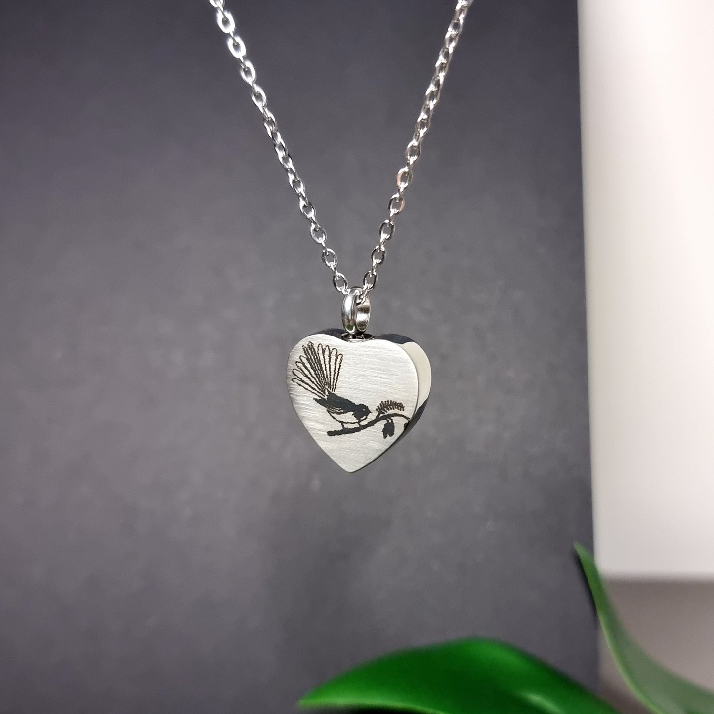 Fantail Engraved Keepsake Memorial Necklace