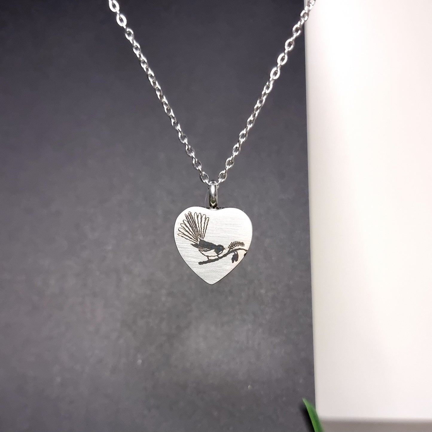 Fantail Engraved Keepsake Memorial Necklace