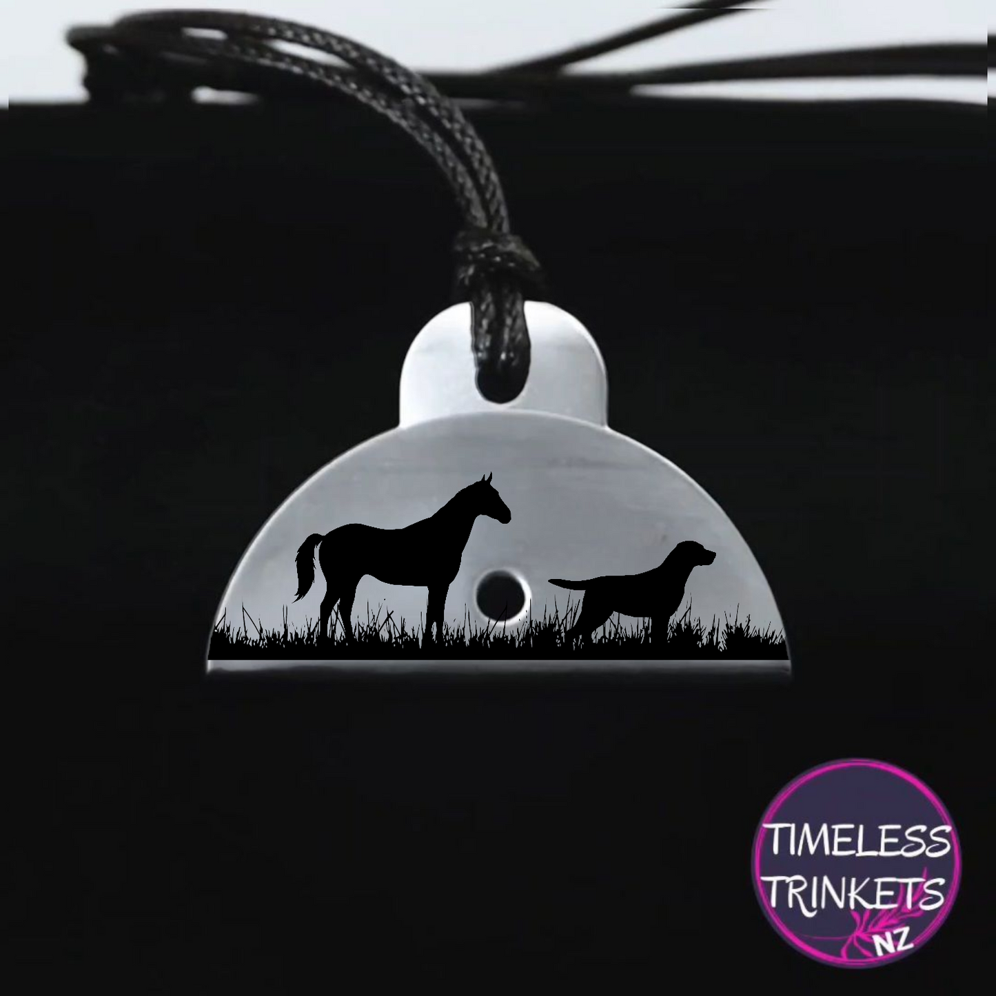 Whistle with horse and dog