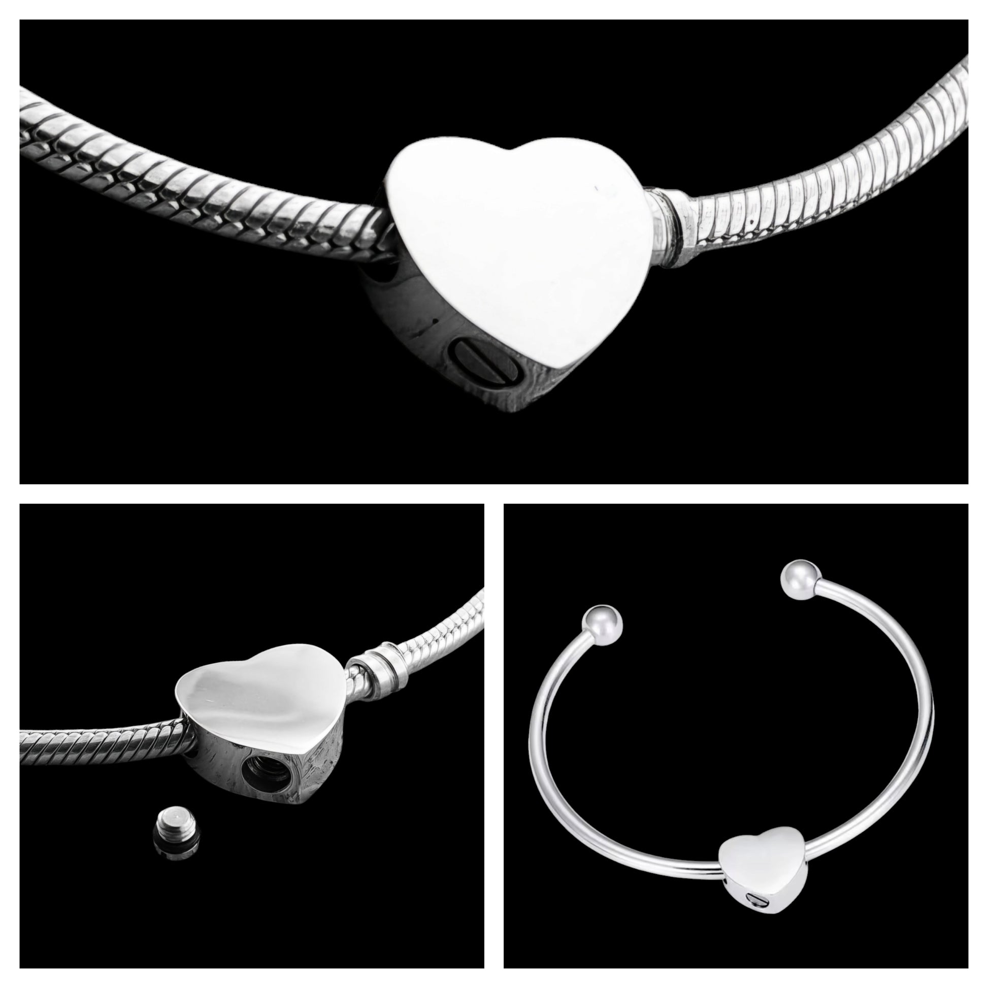 Custom Engraved Memorial Charm Bead for European Style Bracelet - Timeless Trinkets NZ