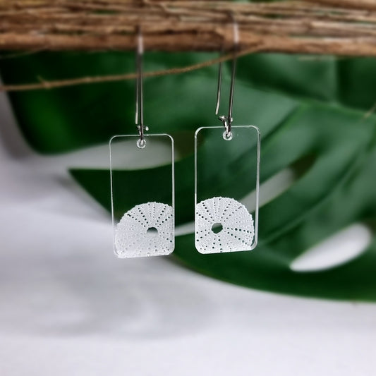 Kina Rectangle Engraved Earrings - Timeless Trinkets NZ