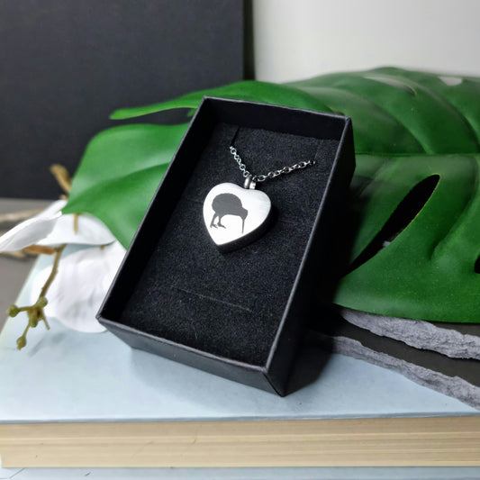 Kiwi Engraved Keepsake Memorial Necklace - Timeless Trinkets NZ