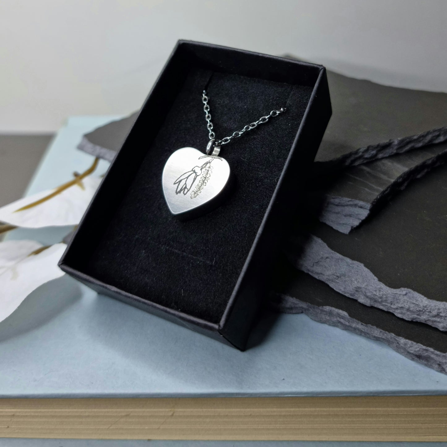 Kowhai Engraved Keepsake Memorial Necklace