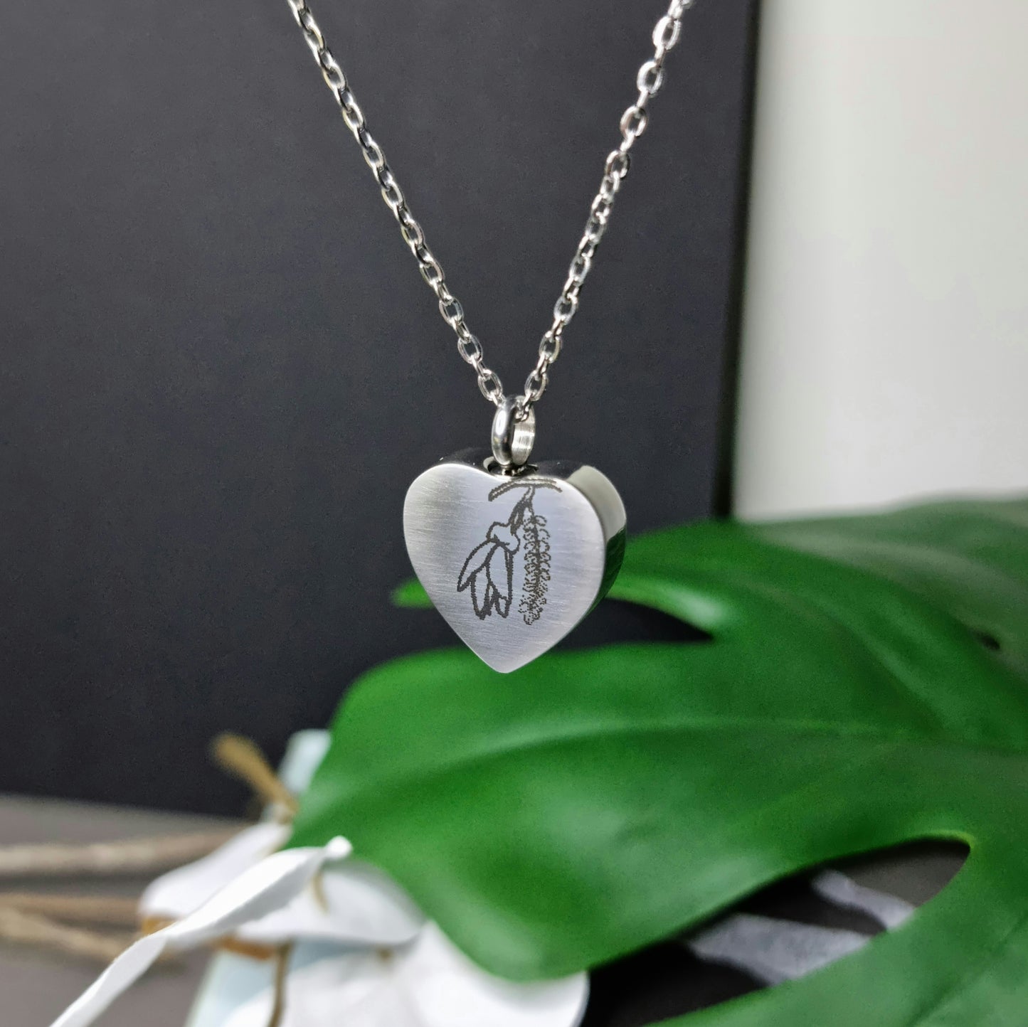 Kowhai Engraved Keepsake Memorial Necklace - Timeless Trinkets NZ