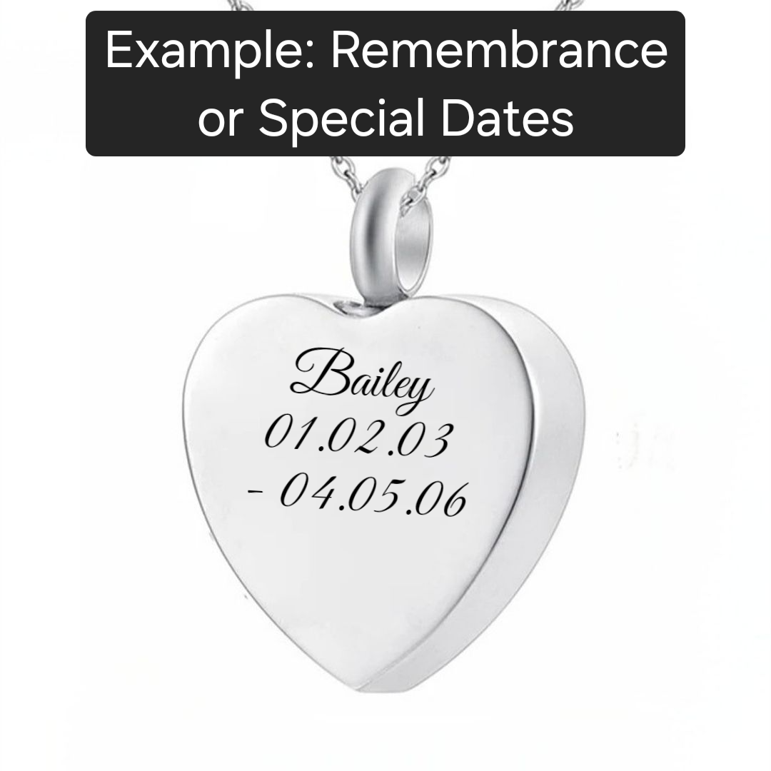 Memorial Pendant - Custom Engraved - Double Sided (Copy) - Timeless Trinkets NZ