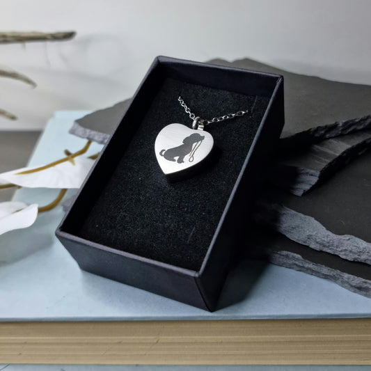 Puppy Engraved Keepsake Memorial Necklace - Timeless Trinkets NZ
