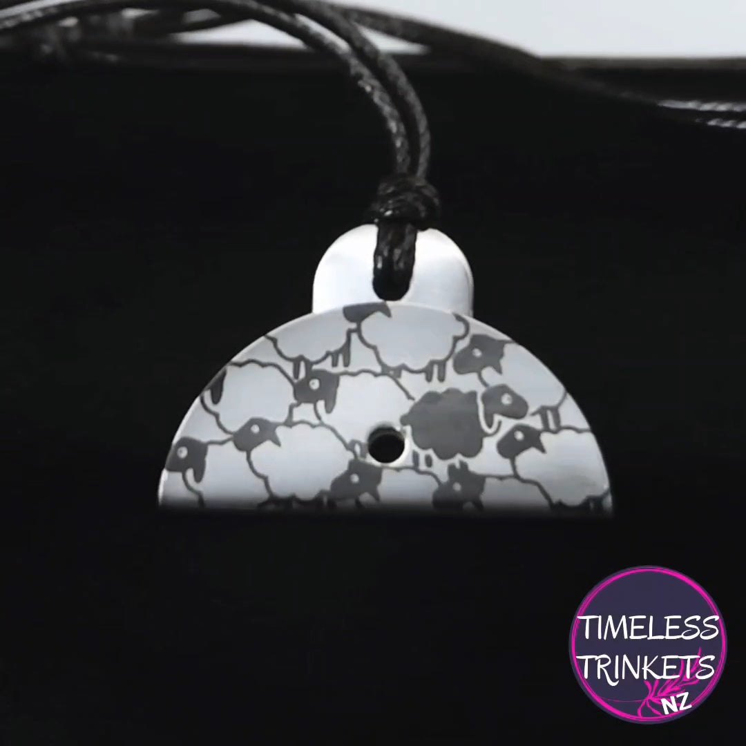 Sheep Engraved Shepherds Whistle Pendant - Dog Training