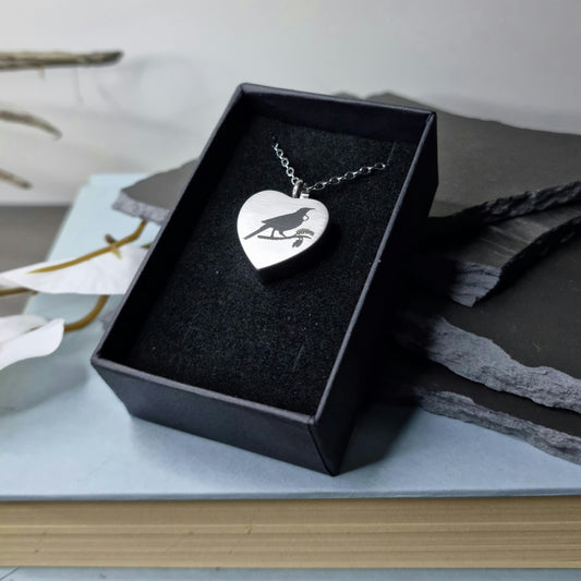 Tui Engraved Keepsake Memorial Necklace - Timeless Trinkets NZ