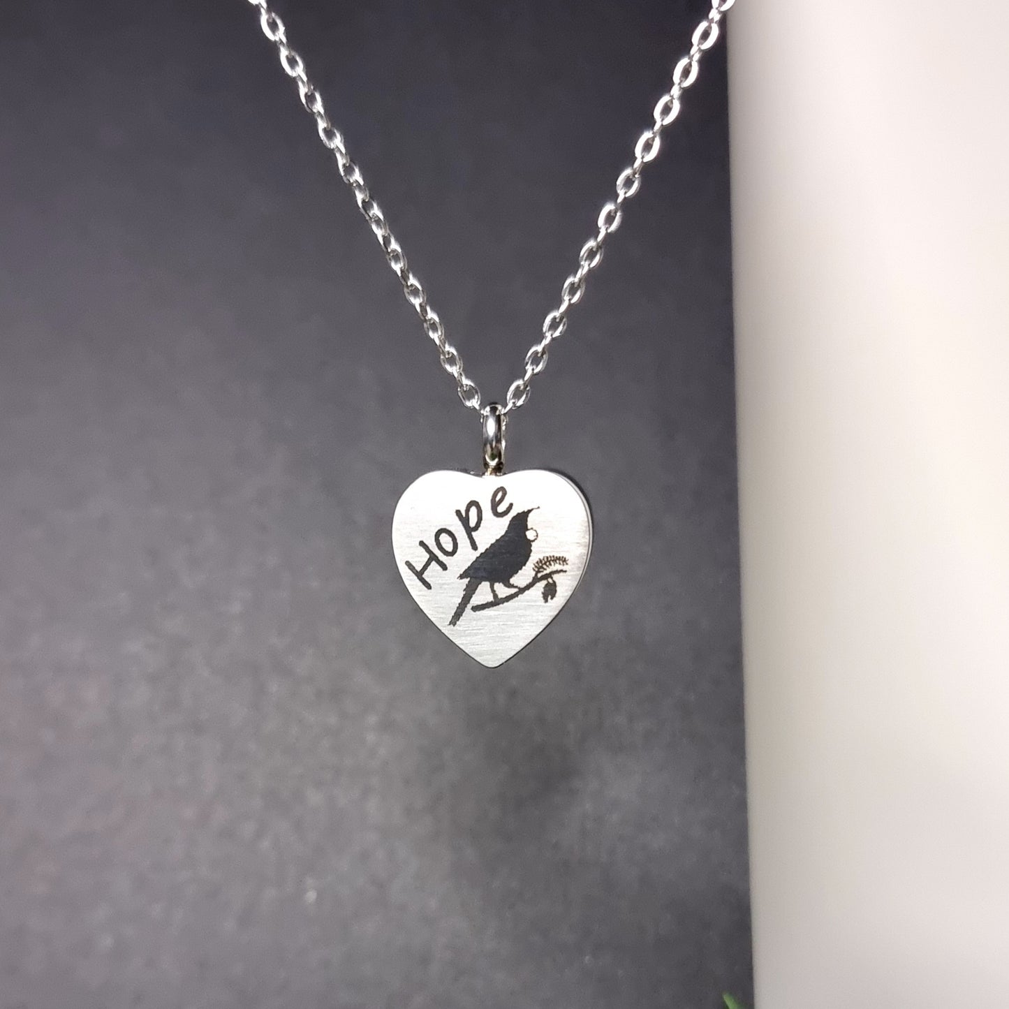 Tui Hope Engraved Keepsake Memorial Necklace - Timeless Trinkets NZ