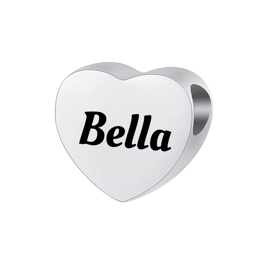Custom Engraved Memorial Charm Bead for European Style Bracelet