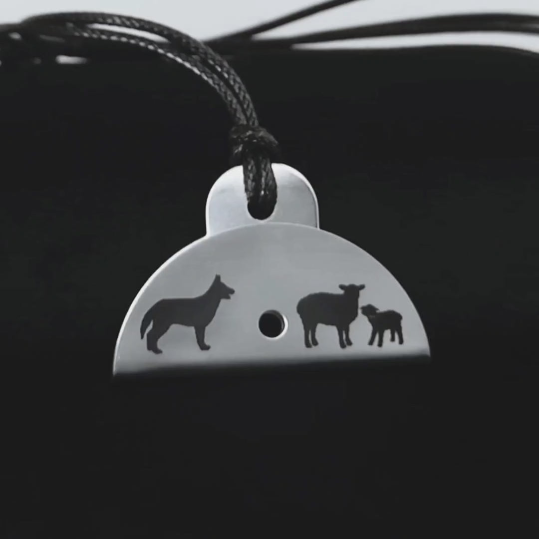 Dog and Sheep Stainless Steel Shepherds Whistle