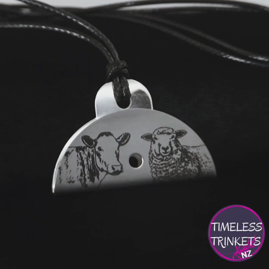 Cow and Sheep Stainless Steel Shepherds Whistle