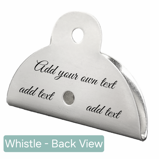 Stainless Steel Whistle with Custom Engraving - Timeless Trinkets NZ