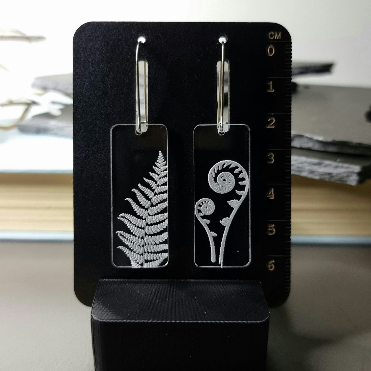 Engraved Earrings with Stainless Steel Hooks
