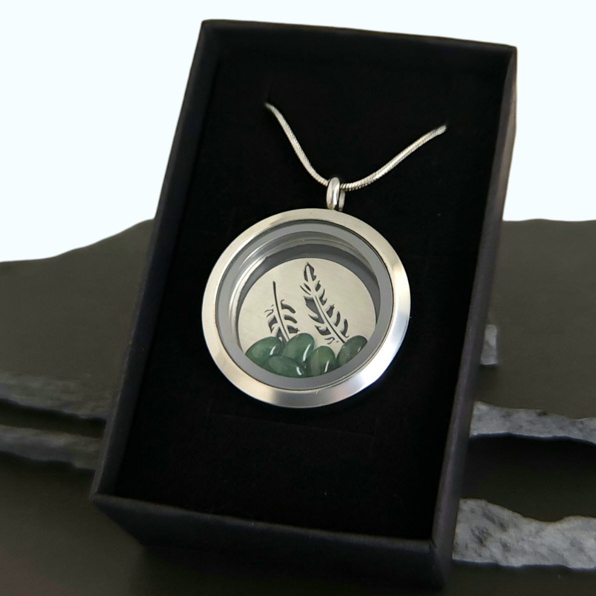 Gemstone and Crystal Stainless Steel Lockets