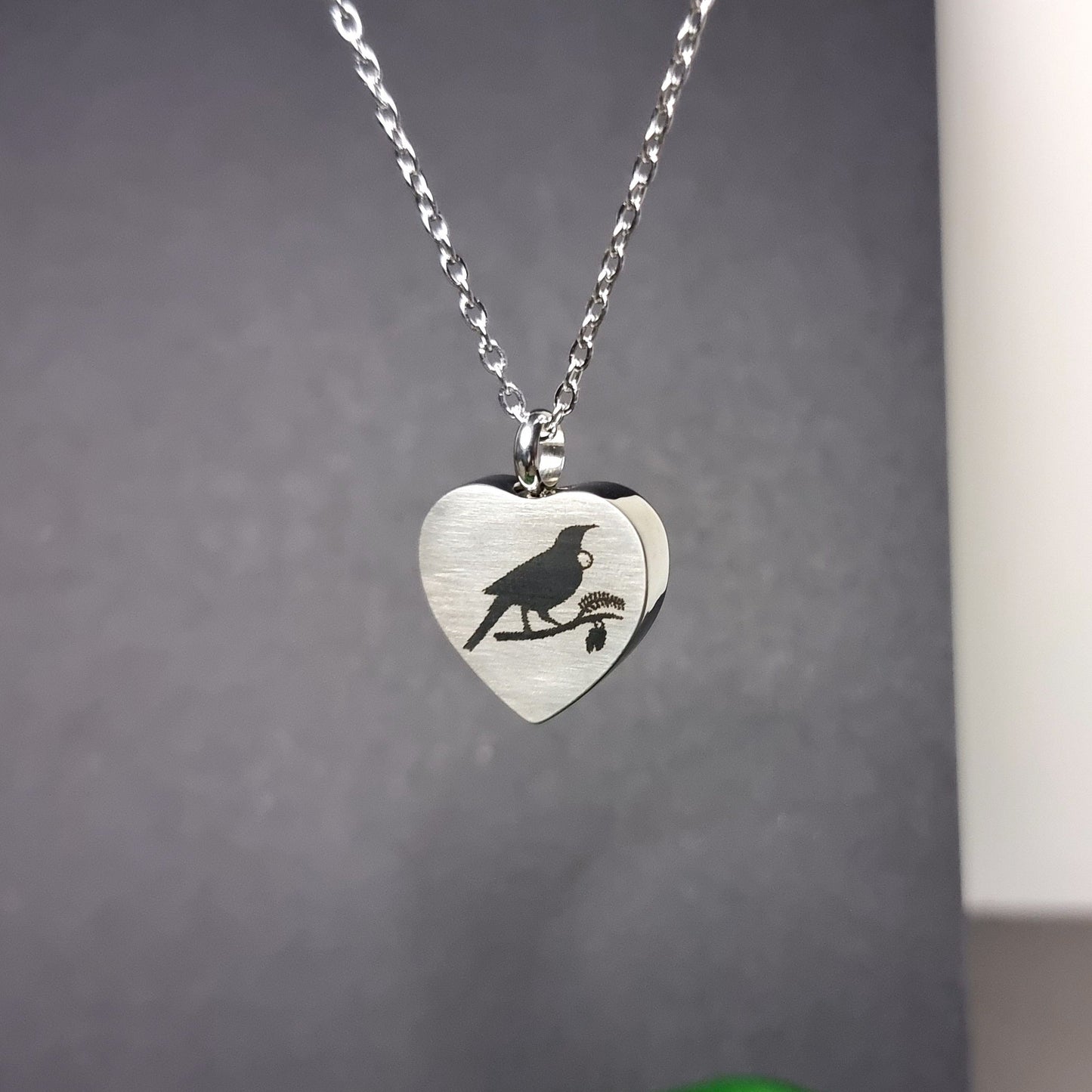 Tui Engraved Keepsake Memorial Necklace Urn for cremation ashes or pet hair