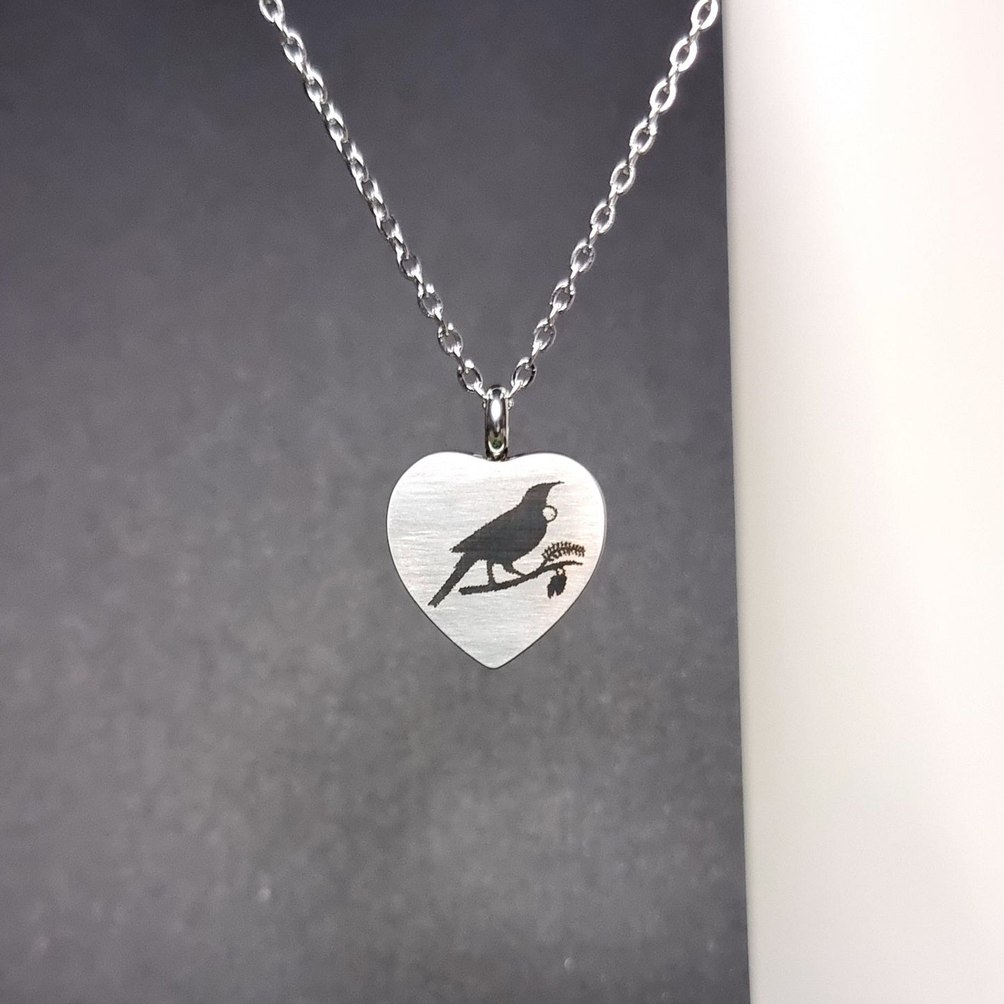 Tui Engraved Keepsake Memorial Necklace Front View