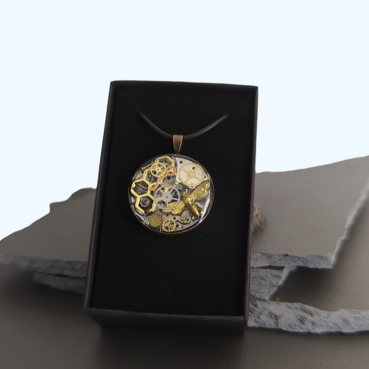 Bee Watch Movement Resin Pendant - 25mm