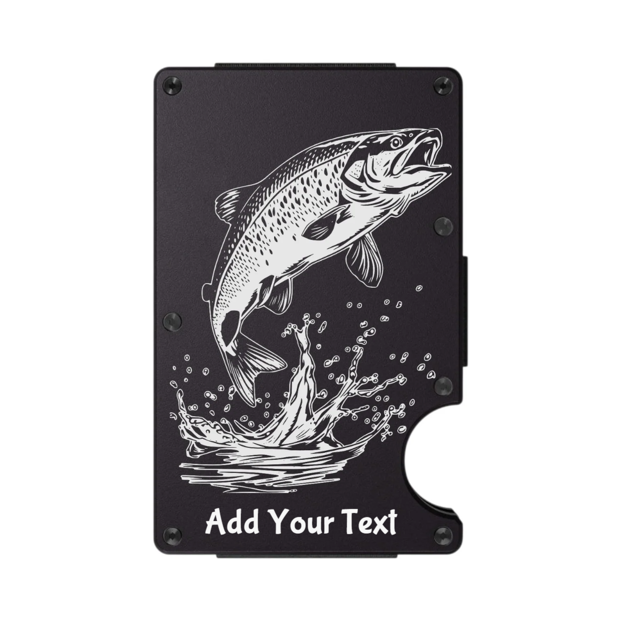 Trout Personalised Metal Card Wallet