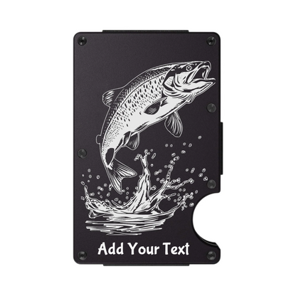 Trout Personalised Metal Card Wallet