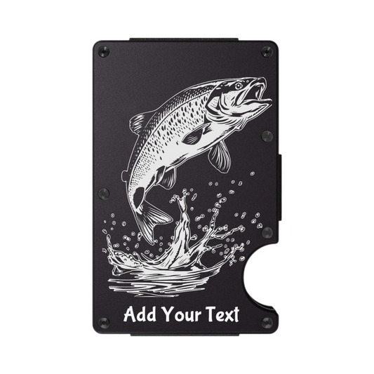Trout Personalised Metal Card Wallet