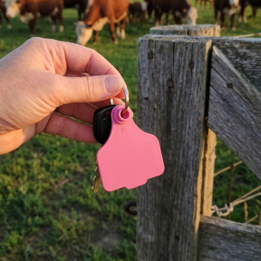 Cattle Ear Tag Keyring