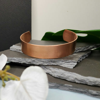 Copper Cuff Bracelet - Brushed Finish - 16mm