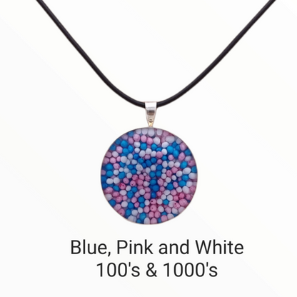 Bright Colour 100s 1000s and Resin Pendant