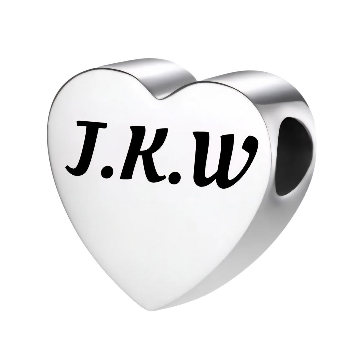Custom Engraved Memorial Charm Bead for European Style Bracelet