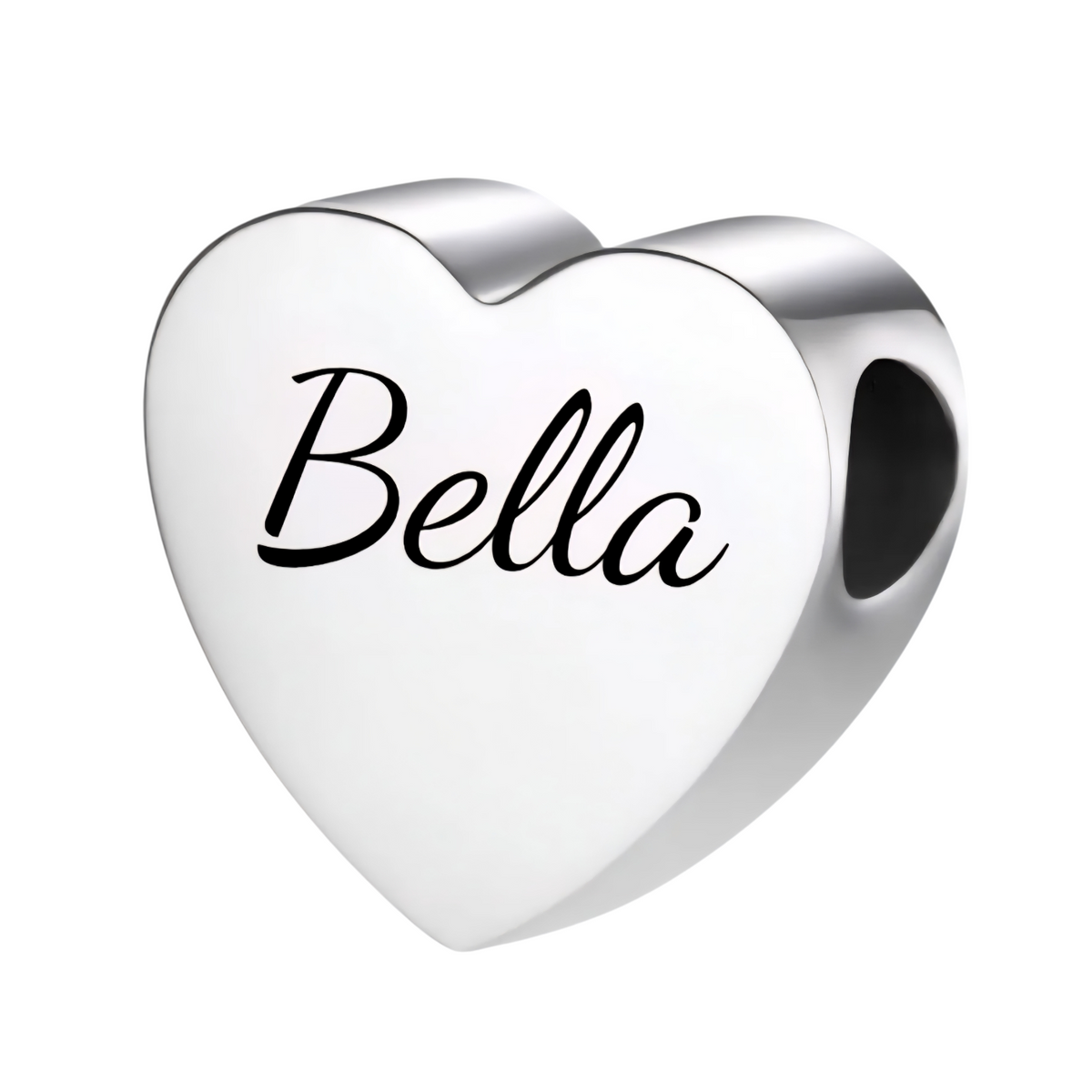 Custom Engraved Memorial Charm Bead for European Style Bracelet