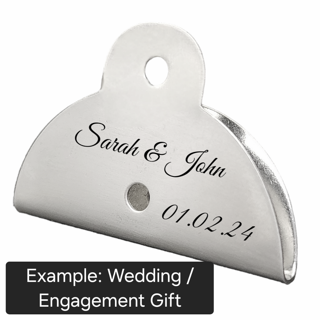Stainless Whistle with Custom Back Engraving wedding or engagement gift