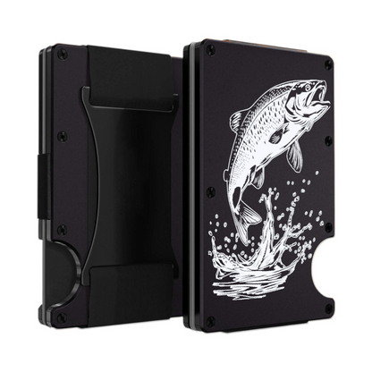 Trout Personalised Metal Card Wallet