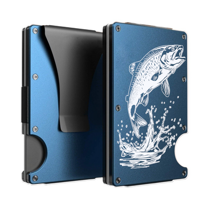 Trout Personalised Metal Card Wallet