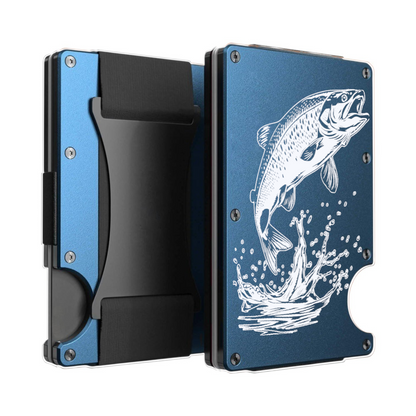Trout Personalised Metal Card Wallet