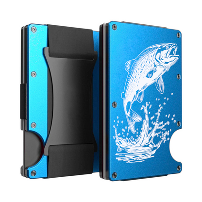 Trout Personalised Metal Card Wallet