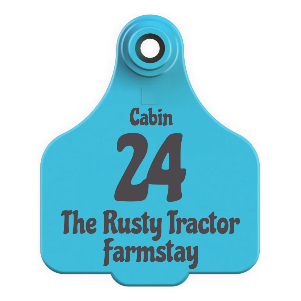 Cattle Ear Tag Keyring - Custom Engraved Keychain & Luggage Tag