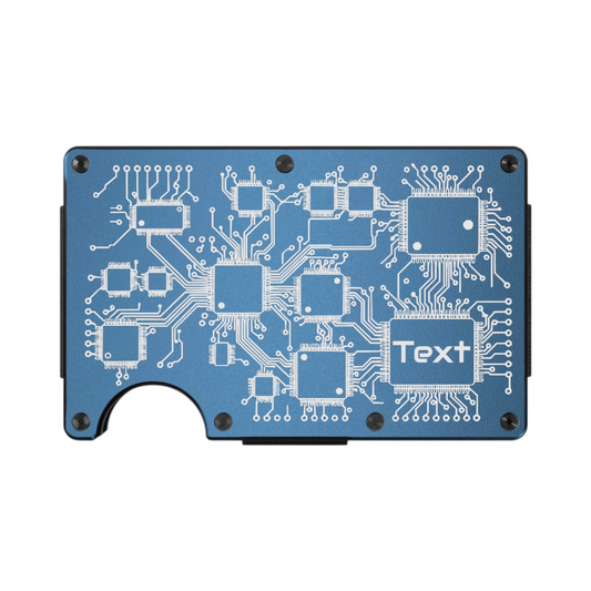Circuit Board Personalised Metal Card Wallet