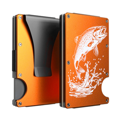 Trout Personalised Metal Card Wallet