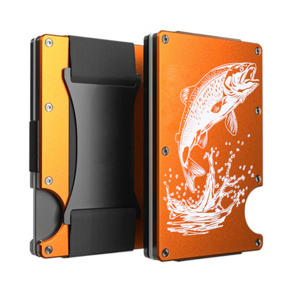 Trout Personalised Metal Card Wallet