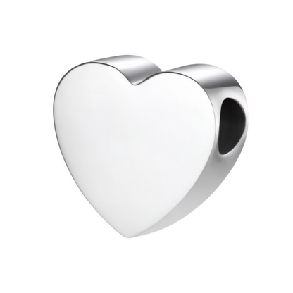 Custom Engraved Memorial Charm Bead for European Style Bracelet