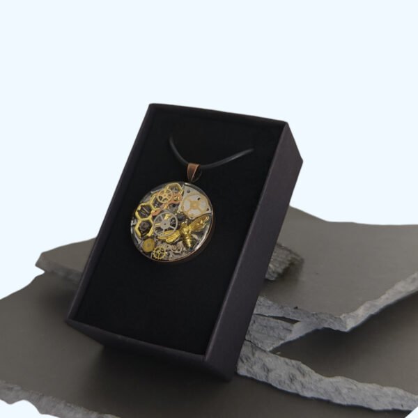 Bee Watch Movement Resin Pendant - 25mm - Side View