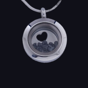 Black Diamond Heart Locket - 20mm