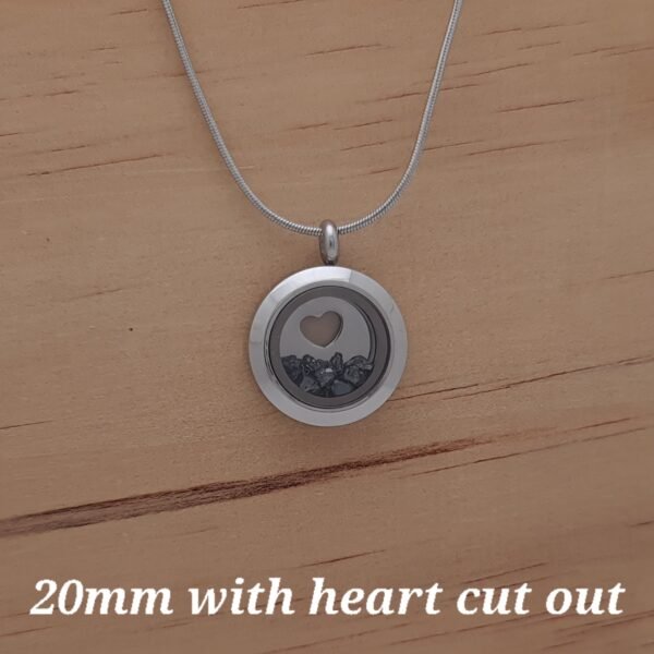 Black Diamond Heart Locket - 20mm