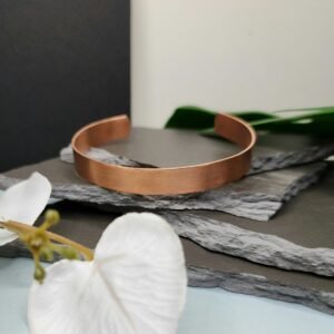 Copper Cuff Bracelet - Brushed Finish - 9mm