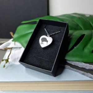 Kiwi Engraved Keepsake Memorial Necklace with Box