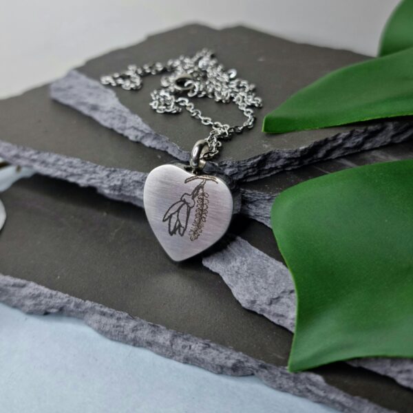 Kowhai Engraved Keepsake Memorial Necklace